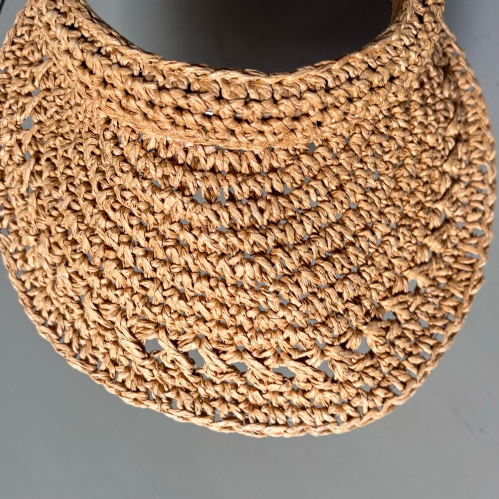 Braided Rattan Straw Sun Visor Elastic Back Trendy Tennis Prep Hat - Picture 3 of 9